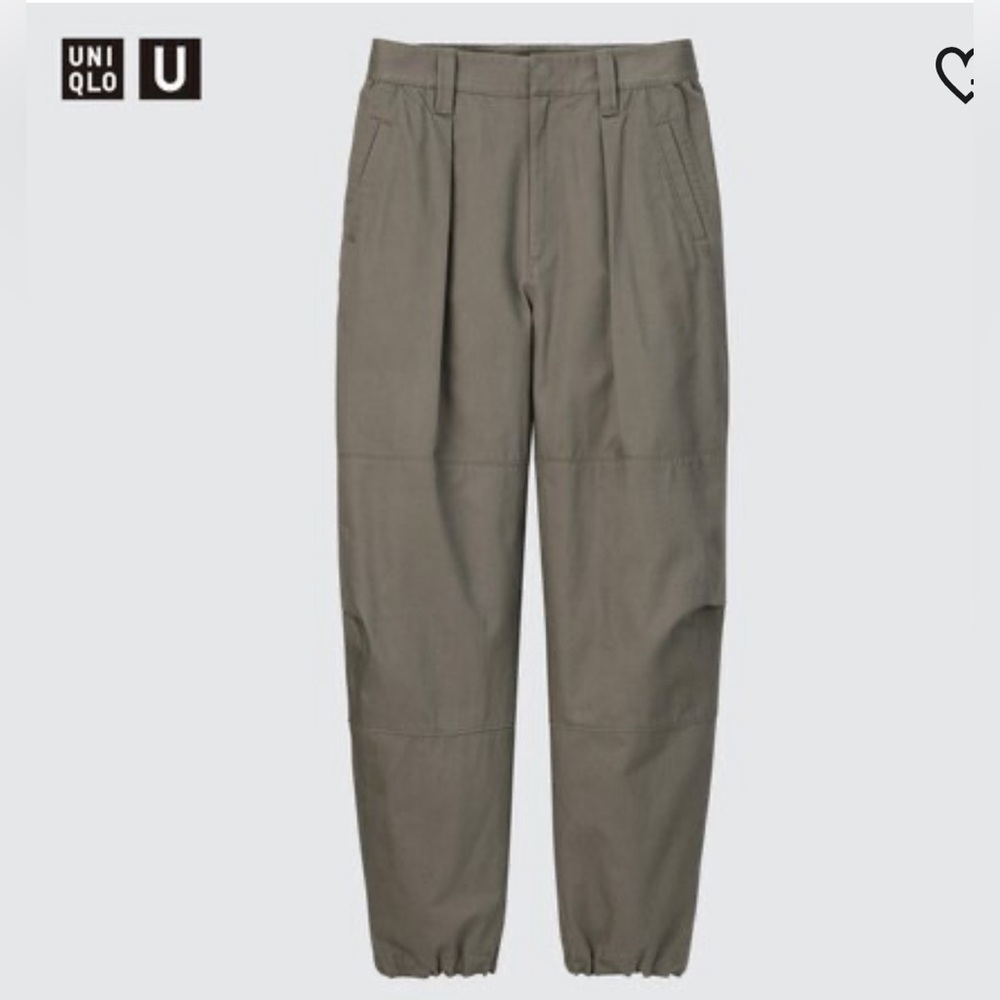 UNIQLO U Pleated Jogger Pants  army green sz 8 - Picture 3 of 11